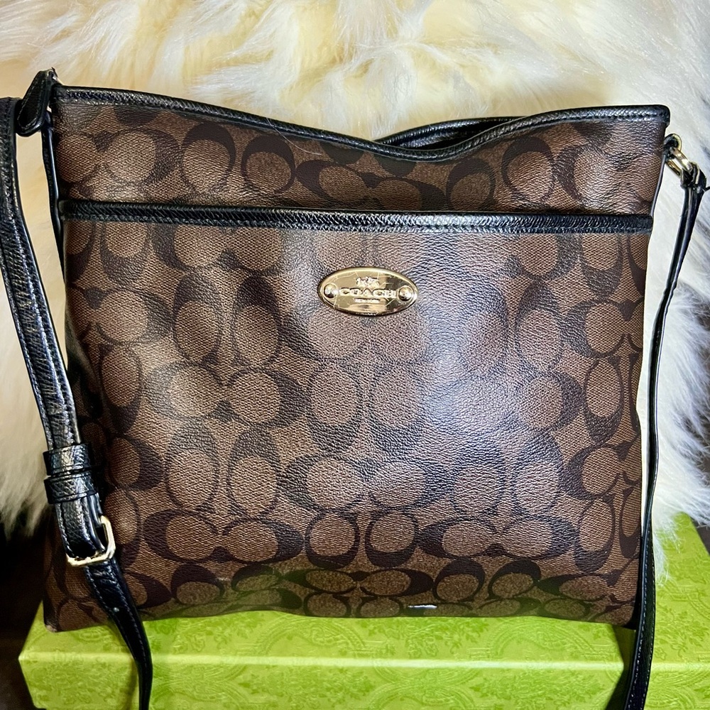 Coach Black and Brown Crossbody Bag